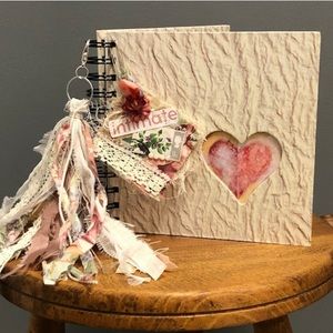 Blank Journal with Boho TasseI & Cluster, Blank Coil Bound Journal, Scrapbook